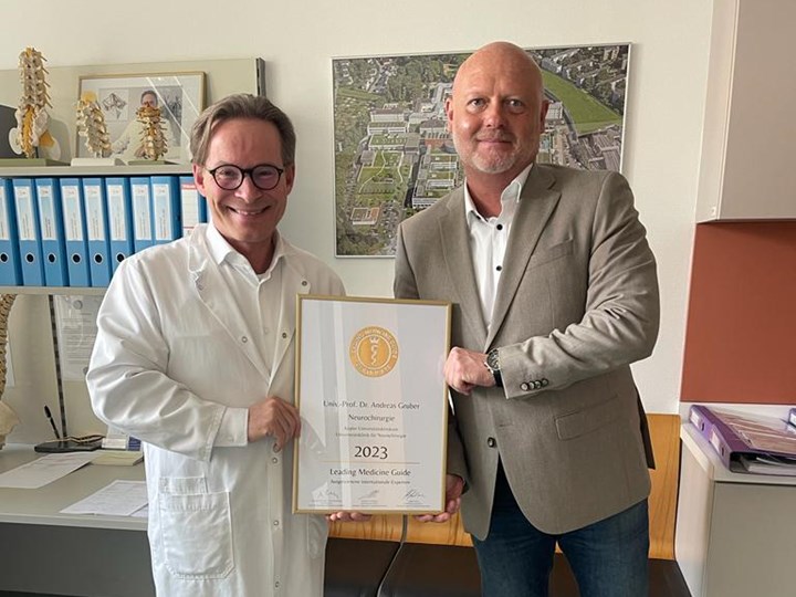 Leading Medicine Guide Siegel für Univ.-Prof. Andreas Gruber