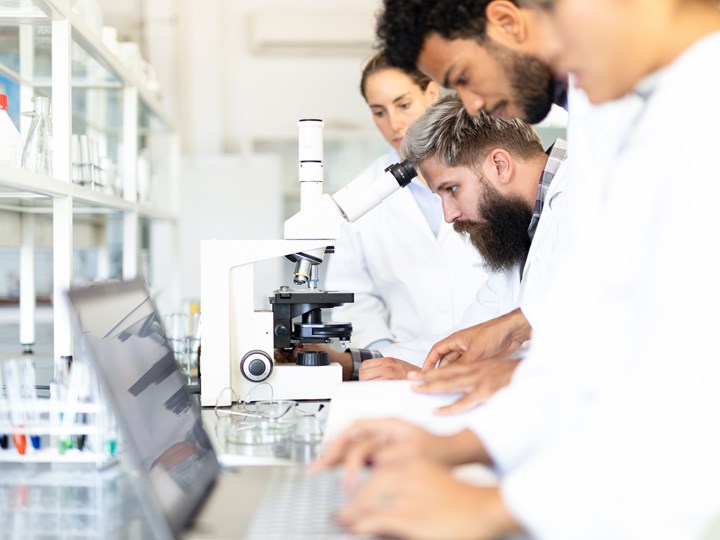 Forscherinnen und Forscher im Labor