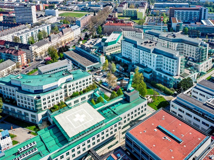 Luftaufnahme Med Campus des Kepler Uniklinikums