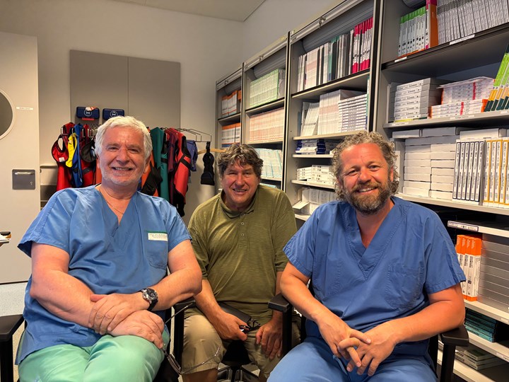 Am Bild von links: Prof. Dr. Georges rodesch, Prim. em. Dr. Johannes Trenkler und Prim. Dr. Michael Sonnberger