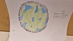 Kinderzeichnung anlässlich des "Begegnungstags für Epilepsiepatientinnen und - patienten" am Kepler Uniklinikum