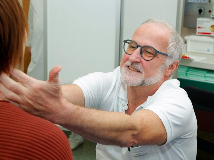 Schilddrüsen-Tastuntersuchung