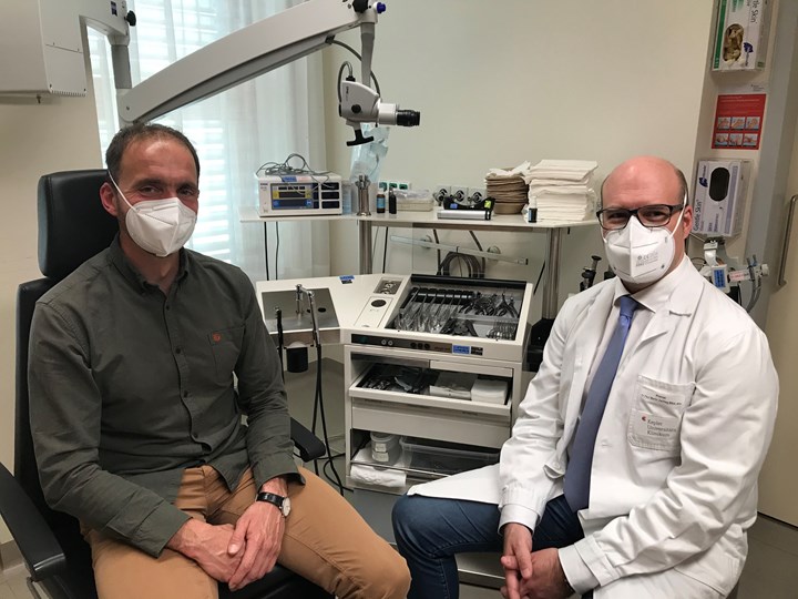 Florian Eibensteiner mit Prim. Dr. Paul Zwittag